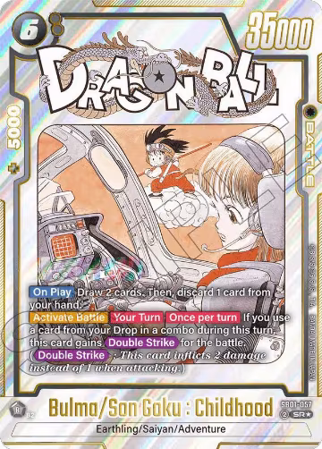 Bulma/Son Goku : Childhood (Alternate Art) (SB01-057), Manga Booster 01 — DB Fusion card price