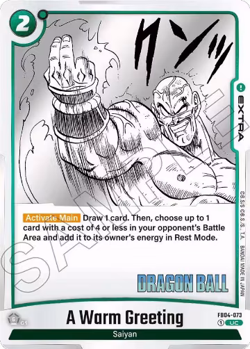 A Warm Greeting (FB04-073), Manga Booster 01 — DB Fusion card price