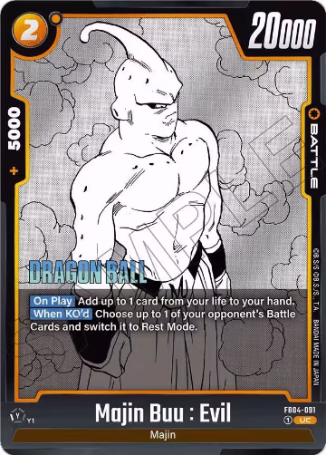 Majin Buu : Evil - FB04-091 (FB04-091), Manga Booster 01 — DB Fusion card price