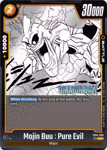 Majin Buu : Pure Evil - FB04-096 (FB04-096), Manga Booster 01 — DB Fusion card price