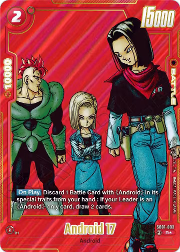 Android 17 - SB01-003 (Alternate Art) (SB01-003), Manga Booster 01 — DB Fusion card price