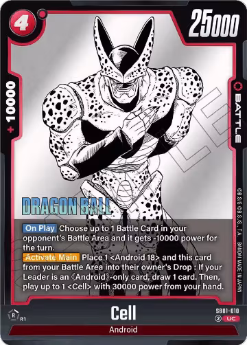 Cell - SB01-010 (SB01-010), Manga Booster 01 — DB Fusion card price