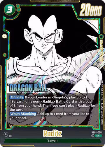 Raditz - SB01-026 (SB01-026), Manga Booster 01 — DB Fusion card price