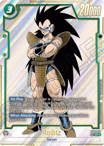 Raditz - SB01-026 (Alternate Art) (SB01-026), Manga Booster 01 — DB Fusion card price