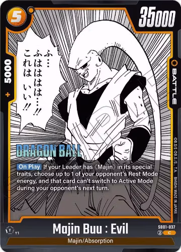 Majin Buu : Evil - SB01-037 (SB01-037), Manga Booster 01 — DB Fusion card price