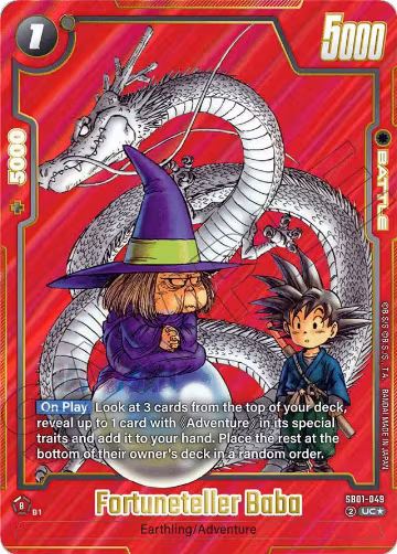 Fortuneteller Baba (Alternate Art) (SB01-049), Manga Booster 01 — DB Fusion card price
