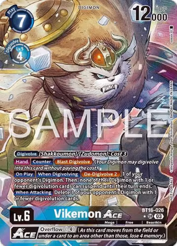 Vikemon ACE (Cyber Eden Release Event Winner) (BT16-026 SR), Cyber Eden — Digimon card price
