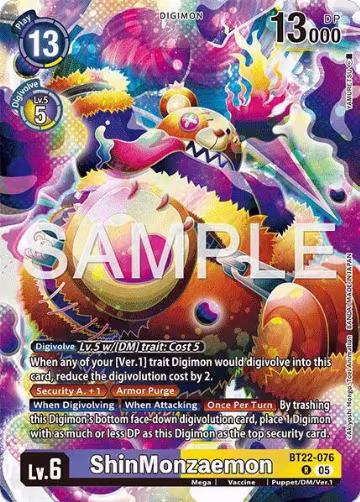 ShinMonzaemon (BT22-076 R), Cyber Eden — Digimon card price