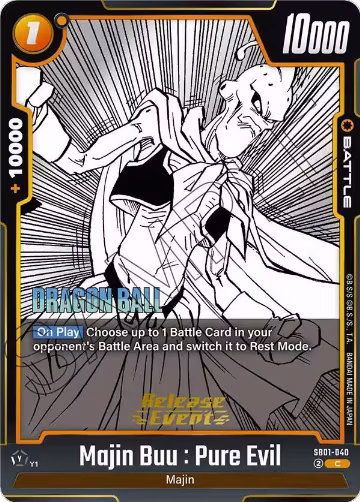 Majin Buu : Pure Evil - SB01-040 (SB01-040), Manga Booster 01 Release Event Cards — DB Fusion card price
