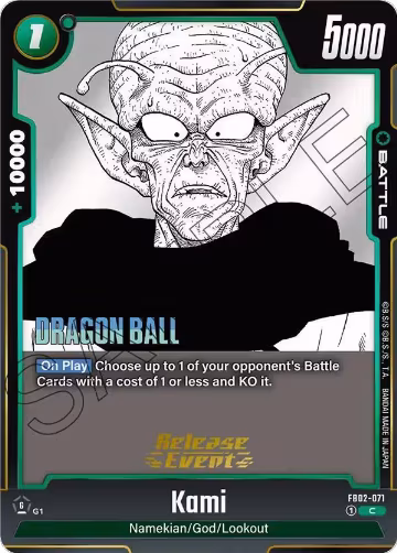 Kami (FB02-071), Manga Booster 01 Release Event Cards — DB Fusion card price
