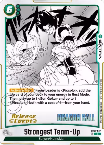 Strongest Team-Up (SB01-027), Manga Booster 01 Release Event Cards — DB Fusion card price