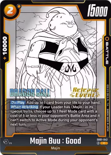Majin Buu : Good - SB01-042 (SB01-042), Manga Booster 01 Release Event Cards — DB Fusion card price