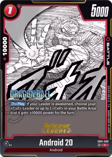 Android 20 (SB01-008), Manga Booster 01 Release Event Cards — DB Fusion card price