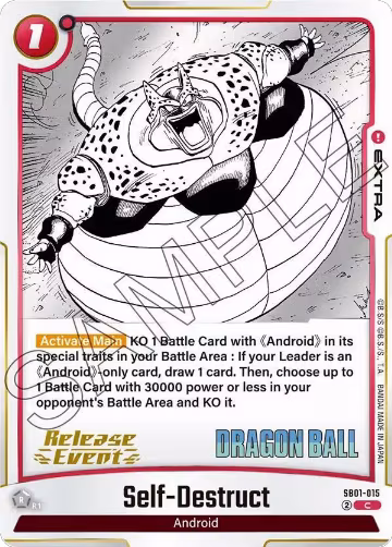 Self-Destruct (SB01-015), Manga Booster 01 Release Event Cards — DB Fusion card price