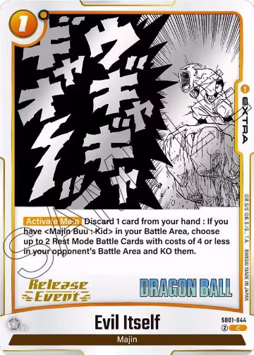 Evil Itself (SB01-044), Manga Booster 01 Release Event Cards — DB Fusion card price