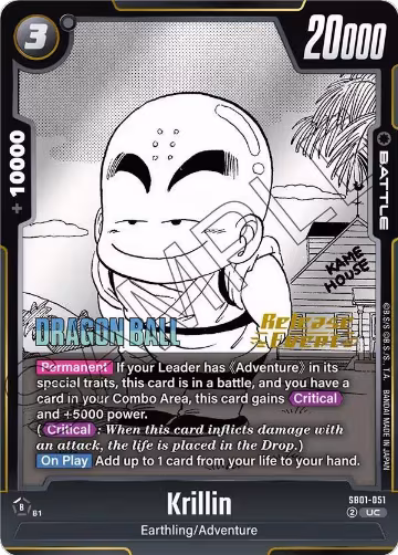 Krillin - SB01-051 (SB01-051), Manga Booster 01 Release Event Cards — DB Fusion card price