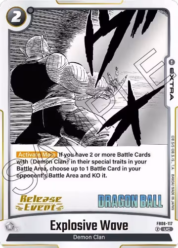 Explosive Wave (FB06-117), Manga Booster 01 Release Event Cards — DB Fusion card price