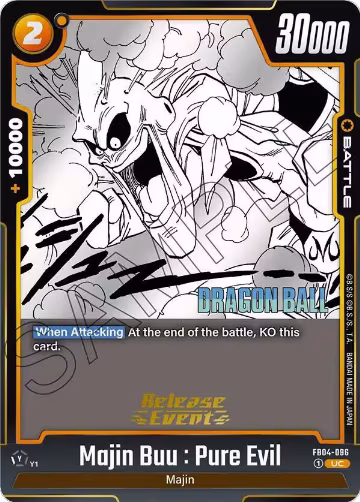 Majin Buu : Pure Evil - FB04-096 (FB04-096), Manga Booster 01 Release Event Cards — DB Fusion card price
