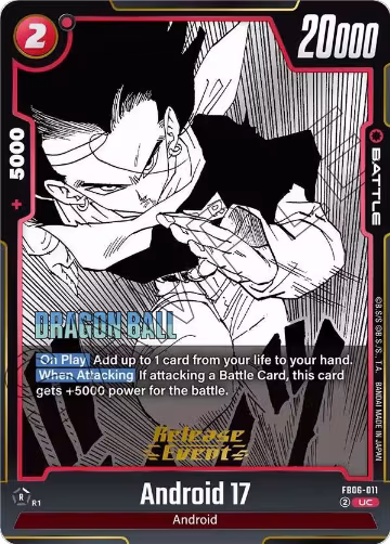 Android 17 - FB06-011 (FB06-011), Manga Booster 01 Release Event Cards — DB Fusion card price