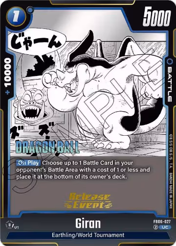Giran (FB06-027), Manga Booster 01 Release Event Cards — DB Fusion card price