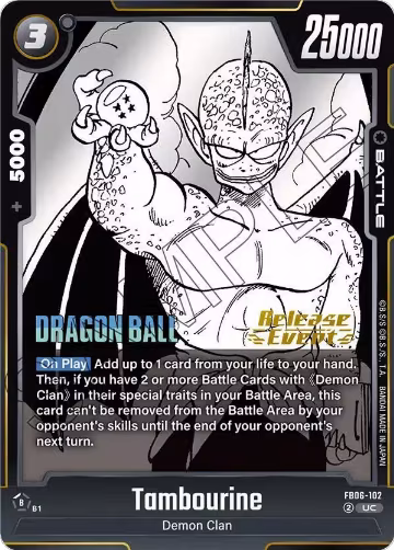 Tambourine (FB06-102), Manga Booster 01 Release Event Cards — DB Fusion card price