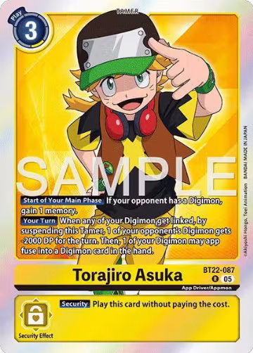 Torajiro Asuka (BT22-087 R), Cyber Eden — Digimon card price