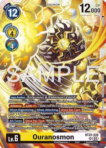 Ouranosmon (BT22-039 SR), Cyber Eden — Digimon card price