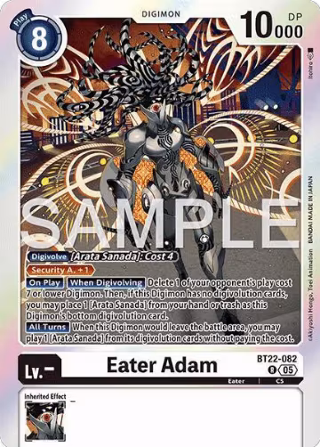 Eater Adam (BT22-082 R), Cyber Eden — Digimon card price