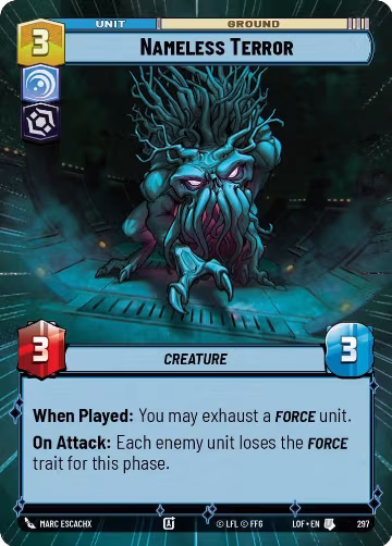 Nameless Terror (Hyperspace) (297), Legends of the Force — Star Wars card price