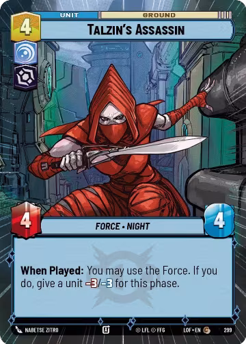 Talzin's Assassin (Hyperspace) (299), Legends of the Force — Star Wars card price
