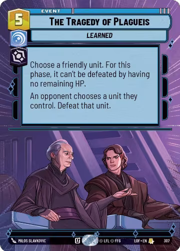 The Tragedy of Plagueis (Hyperspace) (307), Legends of the Force — Star Wars card price