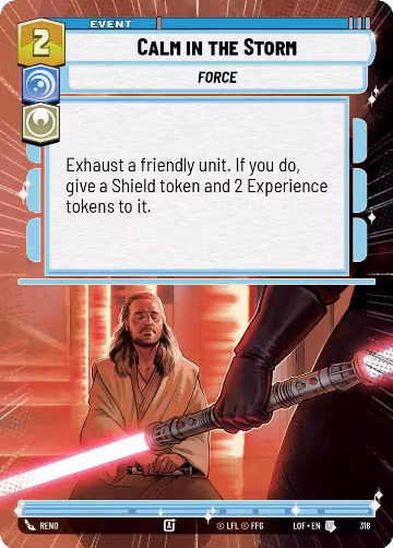 Calm in the Storm (Hyperspace) (318), Legends of the Force — Star Wars card price