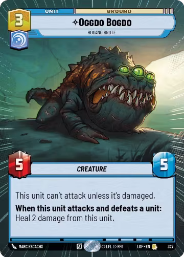 Oggdo Bogdo - Bogano Brute (Hyperspace) (327), Legends of the Force — Star Wars card price