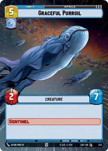 Graceful Purrgil (Hyperspace) (333), Legends of the Force — Star Wars card price