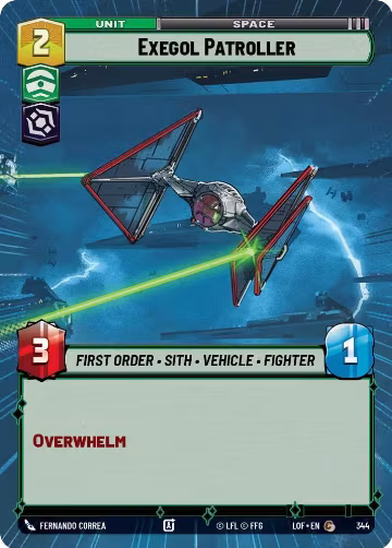Exegol Patroller (Hyperspace) (344), Legends of the Force — Star Wars card price