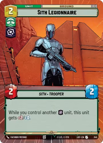 Sith Legionnaire (Hyperspace) (345), Legends of the Force — Star Wars card price