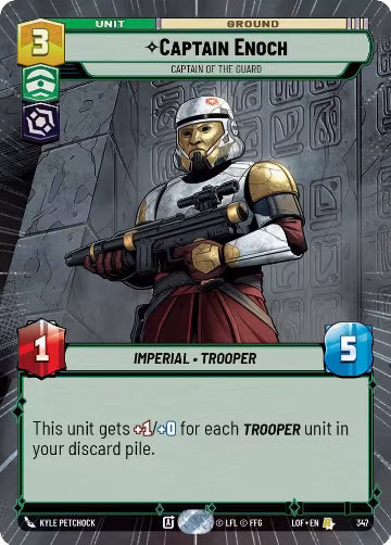 Captain Enoch - Captain of the Guard (Hyperspace) (347), Legends of the Force — Star Wars card price