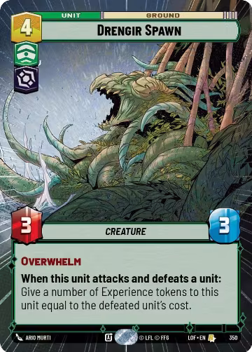 Drengir Spawn (Hyperspace) (350), Legends of the Force — Star Wars card price