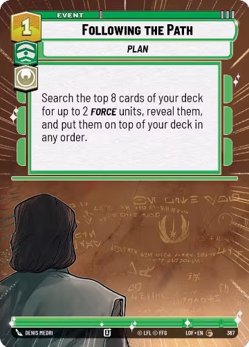 Following the Path (Hyperspace) (367), Legends of the Force — Star Wars card price