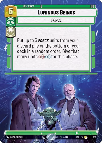 Luminous Beings (Hyperspace) (368), Legends of the Force — Star Wars card price