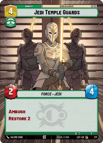 Jedi Temple Guards (Hyperspace) (377), Legends of the Force — Star Wars card price