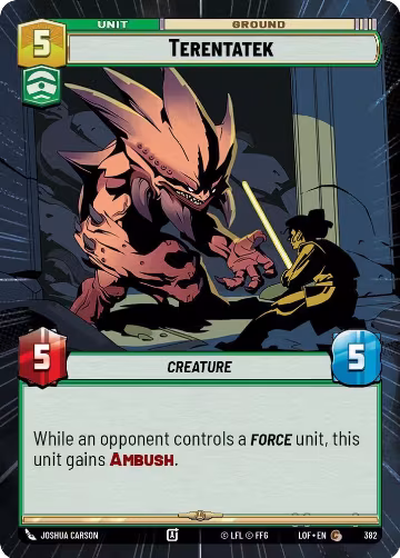 Terentatek (Hyperspace) (382), Legends of the Force — Star Wars card price