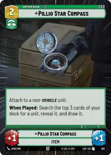Pillio Star Compass (Hyperspace) (386), Legends of the Force — Star Wars card price