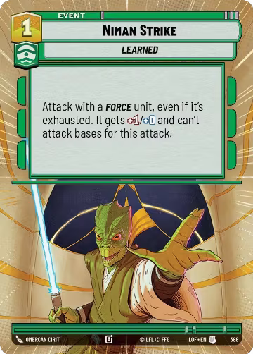 Niman Strike (Hyperspace) (388), Legends of the Force — Star Wars card price