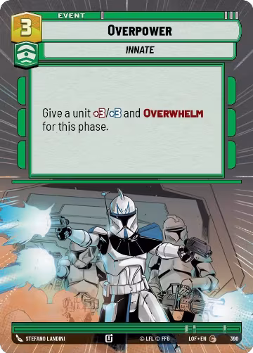 Overpower (Hyperspace) (390), Legends of the Force — Star Wars card price