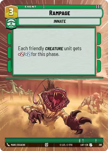 Rampage (Hyperspace) (391), Legends of the Force — Star Wars card price