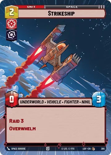 Strikeship (Hyperspace) (395), Legends of the Force — Star Wars card price