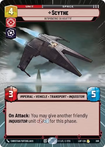 Scythe - Intimidating Silhouette (Hyperspace) (399), Legends of the Force — Star Wars card price