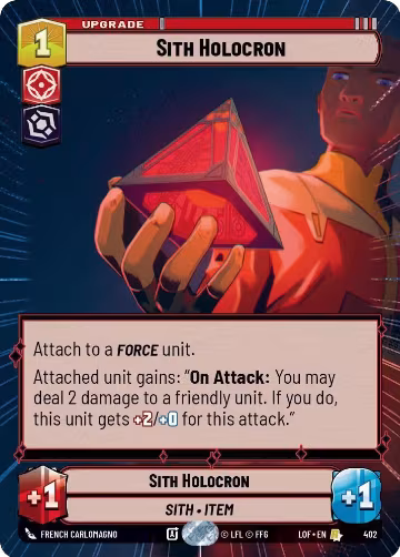 Sith Holocron (Hyperspace) (402), Legends of the Force — Star Wars card price