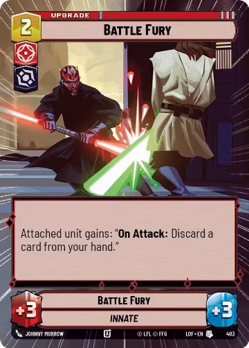 Battle Fury (Hyperspace) (403), Legends of the Force — Star Wars card price
